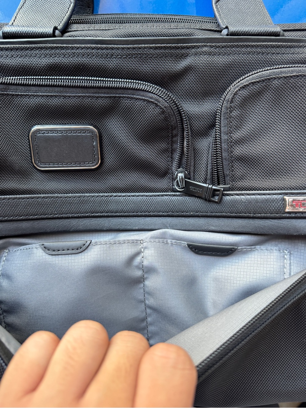 Tumi Black Alpha Ballistic Nylon Briefcase